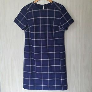 Banana Republic Navy Plaid Dress